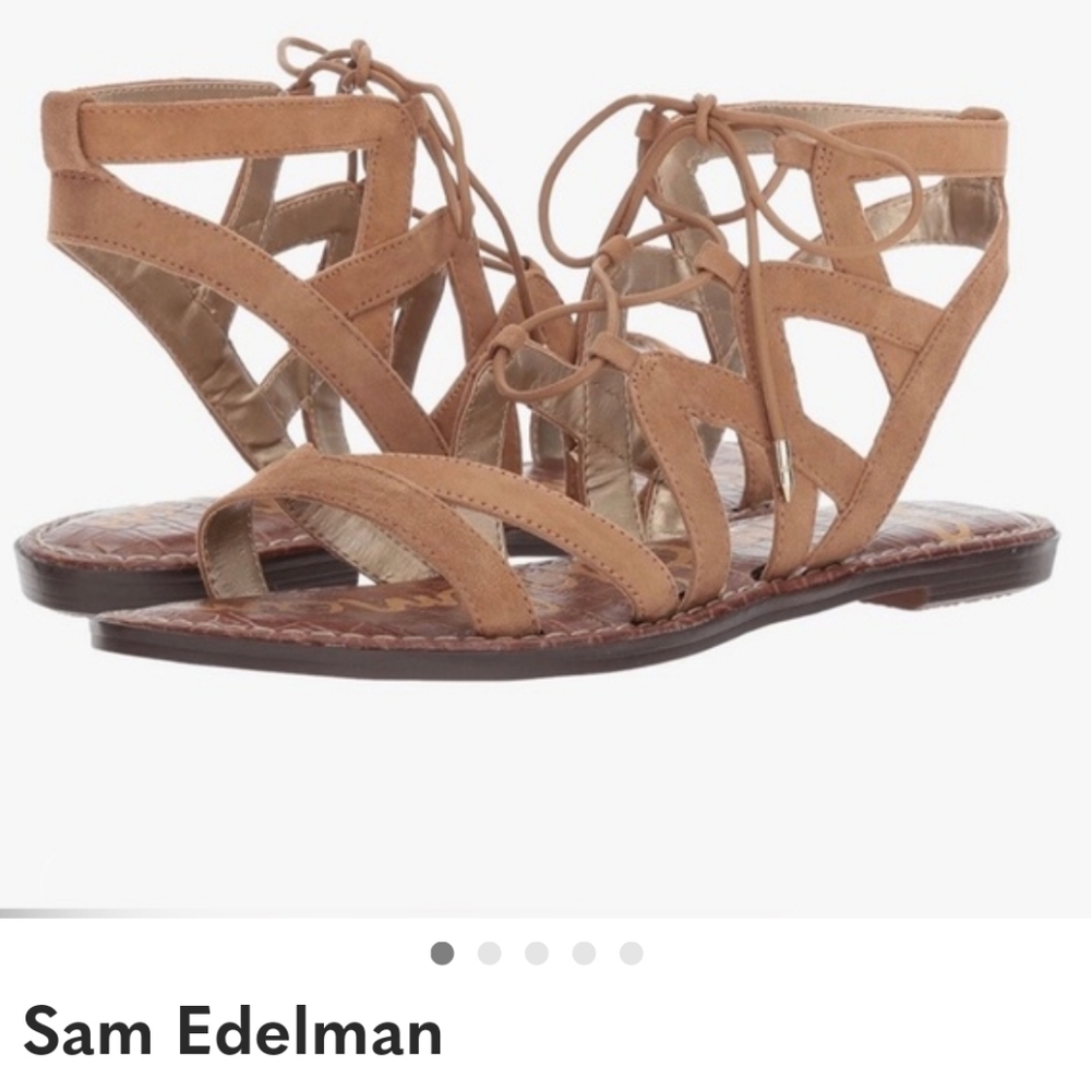 Sam‎ Edelmon Leather,lace-up Sandels 6.5M